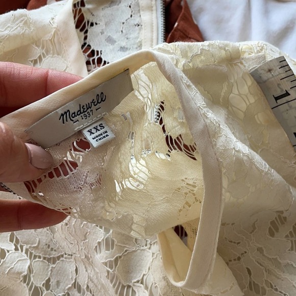 Madewell ivory lace refined tee XXS - Picture 3 of 5
